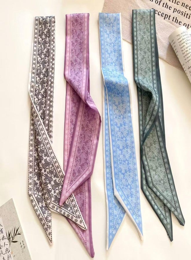 MsAnya 8Pcs Fashion Scarves for Women, Multifunctional Boho Scarves Headbands Satin Scarf for Bag Hair Accessories (mixed style, 16 pcs) - Image 3